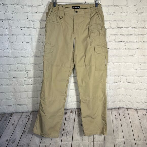 5.11 Tactical Taclite Pro Ripstop Pants Womens 8 Tan 64360 Utility Workwear - Picture 1 of 9